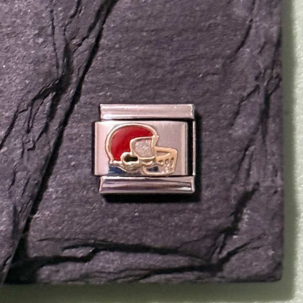 Football Helmet Italian Charm Bracelet Link